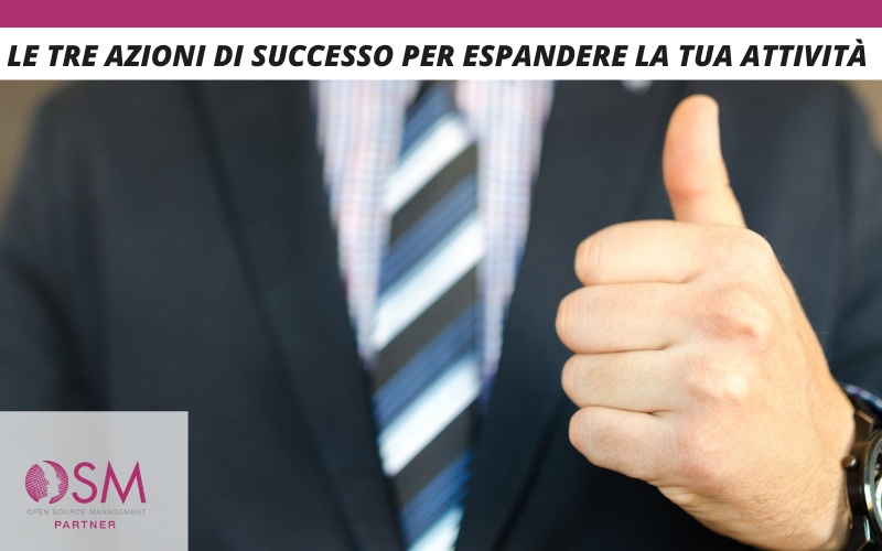 Tre azioni di successo per espandere la tua attività